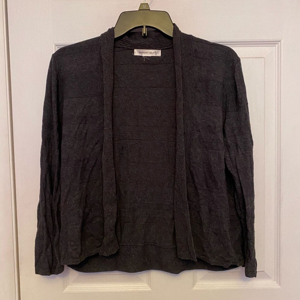 Grey stripped cardigan